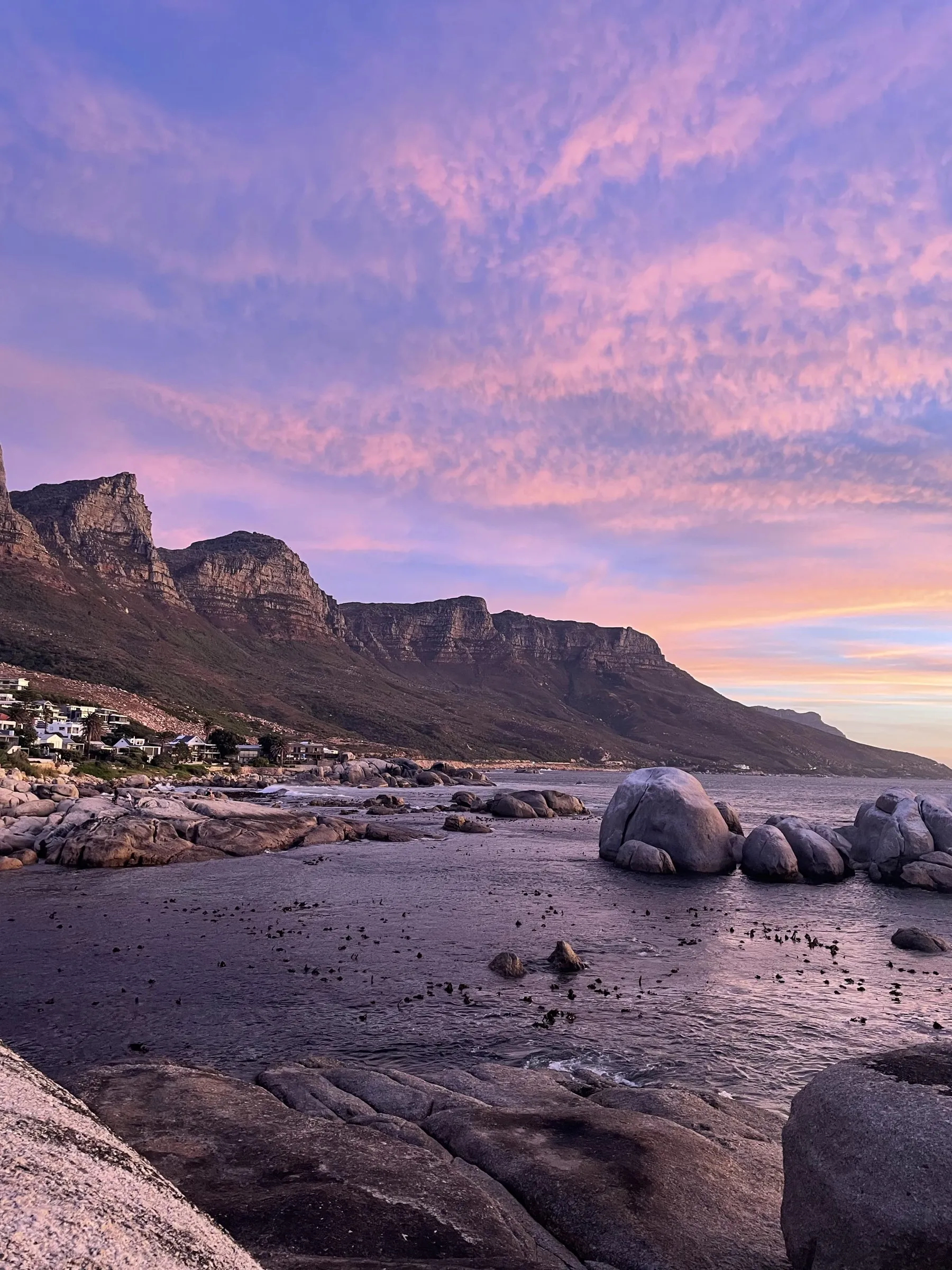 Sunset on the coast near Cape Town